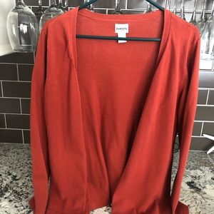 Chico’s women’s Orange cardigan. Size 2
